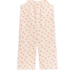 ARKET kleding 0DXJP1550 beige/kersen mouwloze jersey jumpsuit kinderen