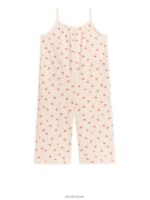 ARKET kleding 0DXJP1550 beige/kersen mouwloze jersey jumpsuit kinderen