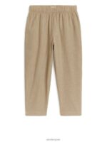 ARKET kleding 0DXJP1559 beige relaxte linnen broek kinderen