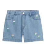 ARKET kleding 0DXJP1560 lichtblauw geborduurde denimshort kinderen
