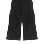 ARKET kleding 0DXJP1563 zwart Utility linnen broek kinderen