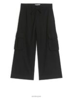 ARKET kleding 0DXJP1563 zwart Utility linnen broek kinderen