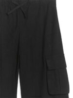 ARKET kleding 0DXJP1563 zwart Utility linnen broek kinderen - Image 3