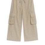 ARKET kleding 0DXJP1564 beige Utility linnen broek kinderen