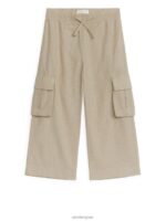 ARKET kleding 0DXJP1564 beige Utility linnen broek kinderen