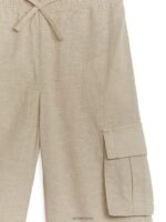 ARKET kleding 0DXJP1564 beige Utility linnen broek kinderen - Image 3