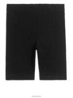ARKET kleding 0DXJP1567 zwart geribbelde fietsbroek kinderen - Image 2