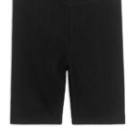 ARKET kleding 0DXJP1567 zwart geribbelde fietsbroek kinderen