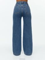 ARKET kleding 0DXJP156 blauw lupine hoog uitlopende stretchjeans vrouwen - Image 2
