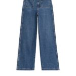 ARKET kleding 0DXJP156 blauw lupine hoog uitlopende stretchjeans vrouwen