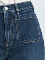ARKET kleding 0DXJP156 blauw lupine hoog uitlopende stretchjeans vrouwen - Image 8