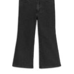 ARKET kleding 0DXJP1572 zwart gewassen uitlopende stretchjeans kinderen