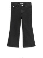 ARKET kleding 0DXJP1572 zwart gewassen uitlopende stretchjeans kinderen