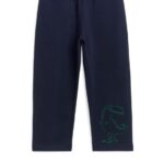 ARKET kleding 0DXJP1574 donkerblauw geborduurde joggingbroek kinderen