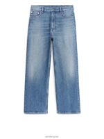 ARKET kleding 0DXJP157 blauw roze cropped rechte stretchjeans vrouwen