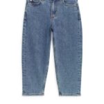 ARKET kleding 0DXJP1583 blauw gewassen taps toelopende stretchjeans kinderen