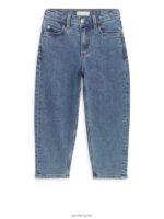 ARKET kleding 0DXJP1583 blauw gewassen taps toelopende stretchjeans kinderen