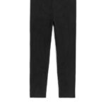 ARKET kleding 0DXJP1589 zwart legging van ribjersey kinderen
