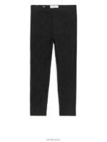 ARKET kleding 0DXJP1589 zwart legging van ribjersey kinderen