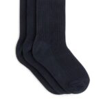 ARKET kleding 0DXJP1595 donkerblauw ribgebreide sokken, 3 paar kinderen