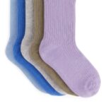 ARKET kleding 0DXJP1603 blauw/lila/kaki/grijs ribgebreide sokken Heren