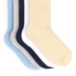 ARKET kleding 0DXJP1604 neutrale kleuren/meerkleurig ribgebreide sokken Heren