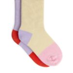 ARKET kleding 0DXJP1605 lila/lichtgeel katoenen sokken kinderen