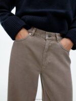 ARKET kleding 0DXJP160 donker beige wolk lage losse jeans vrouwen - Image 3