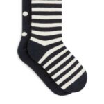 ARKET kleding 0DXJP1617 donkerblauw/gebroken wit katoenen sokken kinderen