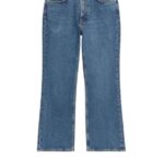 ARKET kleding 0DXJP161 blauw varen cropped uitlopende stretchjeans vrouwen