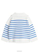ARKET kleding 0DXJP1620 helder blauw/wit katoenen trui kinderen - Image 2