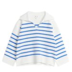 ARKET kleding 0DXJP1620 helder blauw/wit katoenen trui kinderen