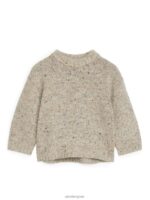 ARKET kleding 0DXJP1622 beige gemêleerd neps wollen trui kinderen