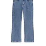 ARKET kleding 0DXJP162 lichtblauw varen cropped uitlopende stretchjeans vrouwen