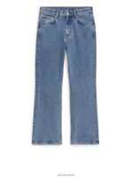 ARKET kleding 0DXJP162 lichtblauw varen cropped uitlopende stretchjeans vrouwen - Image 3