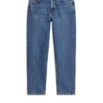 ARKET kleding 0DXJP163 blauw jade cropped slanke stretchjeans vrouwen
