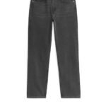 ARKET kleding 0DXJP164 zwart gewassen Jade cropped slanke jeans vrouwen