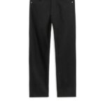 ARKET kleding 0DXJP165 zwart jade cropped slanke stretchjeans vrouwen