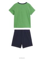 ARKET kleding 0DXJP1663 groen/hommel korte jersey pyjamaset kinderen - Image 2