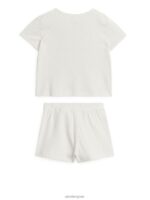 ARKET kleding 0DXJP1668 gebroken wit korte pointelle pyjamaset kinderen - Image 2