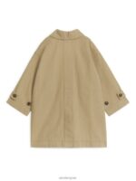 ARKET kleding 0DXJP1671 beige lange katoenen trenchcoat kinderen - Image 2