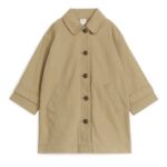 ARKET kleding 0DXJP1671 beige lange katoenen trenchcoat kinderen