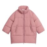 ARKET kleding 0DXJP1678 stoffig roze halflange pufferjas kinderen