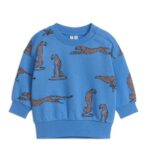 ARKET kleding 0DXJP1686 blauw/cheetah ontspannen sweatshirt kinderen
