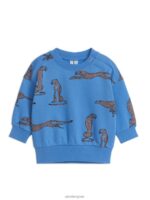 ARKET kleding 0DXJP1686 blauw/cheetah ontspannen sweatshirt kinderen