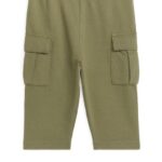ARKET kleding 0DXJP1689 kaki groen jersey utility-broek kinderen