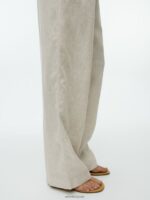 ARKET kleding 0DXJP168 beige linnen broek met trekkoord vrouwen - Image 3