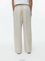ARKET kleding 0DXJP168 beige linnen broek met trekkoord vrouwen - Image 4