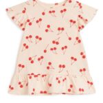 ARKET kleding 0DXJP1690 licht sinaasappel/kersen Jerseyjurk met ruches kinderen