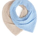 ARKET kleding 0DXJP1692 lichtblauw/beige slabbetje van kaasdoek, set van 2 kinderen